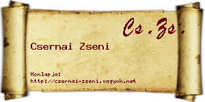 Csernai Zseni névjegykártya